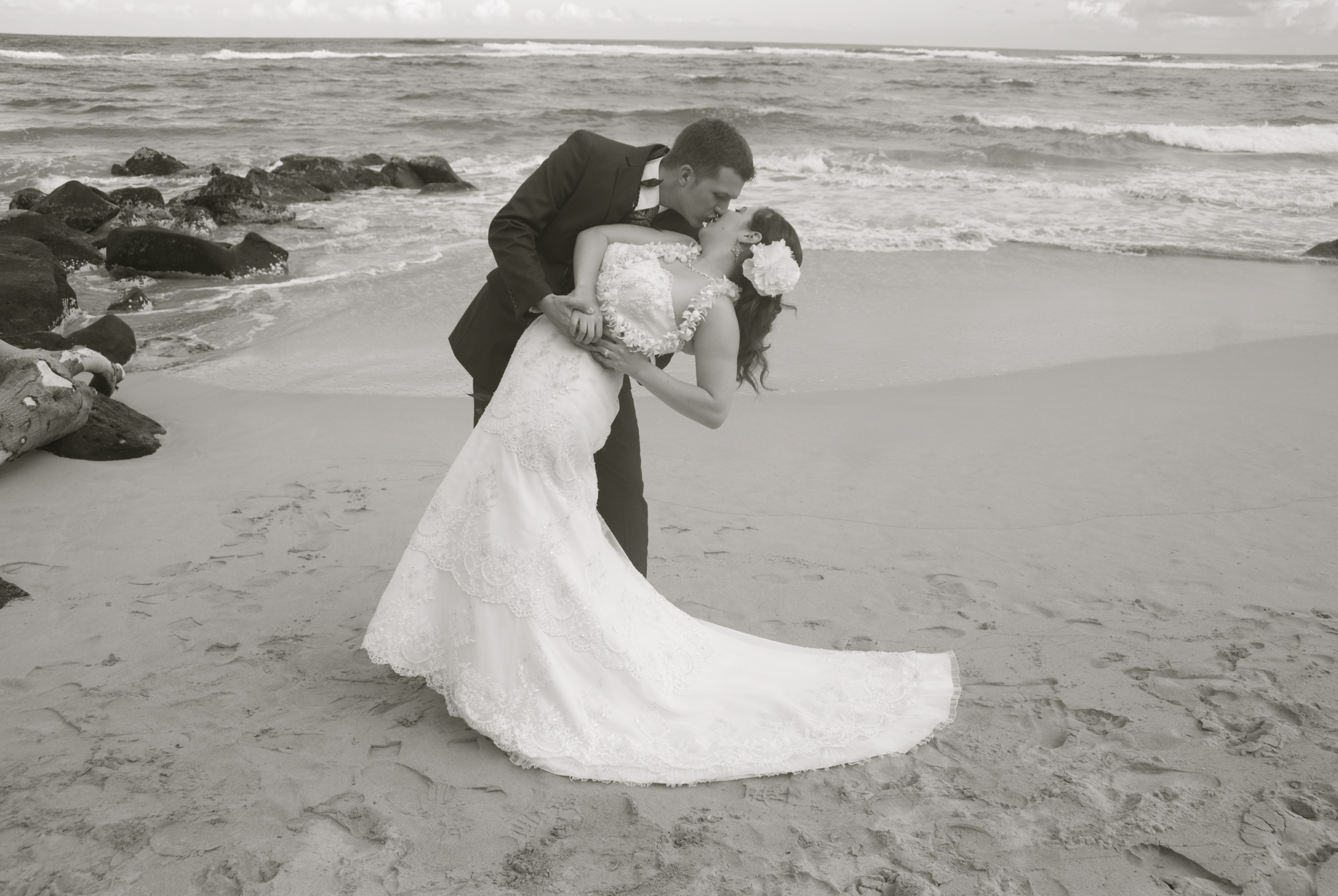 Kauai private beach wedding