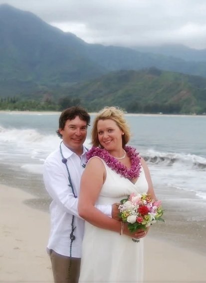 Kauai wedding photo location Hanalei Beach