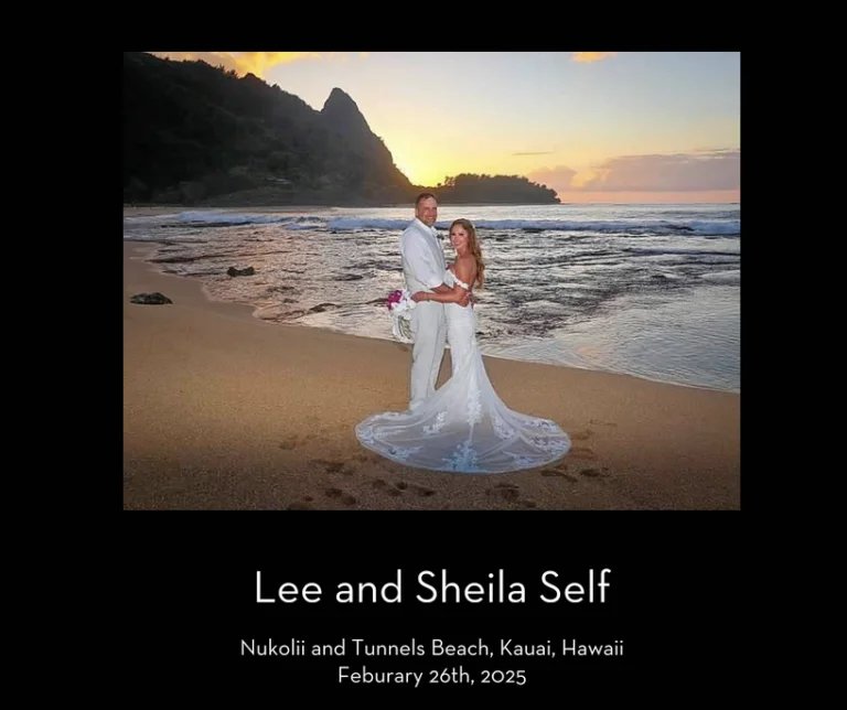 Kauai wedding photography coffee table album